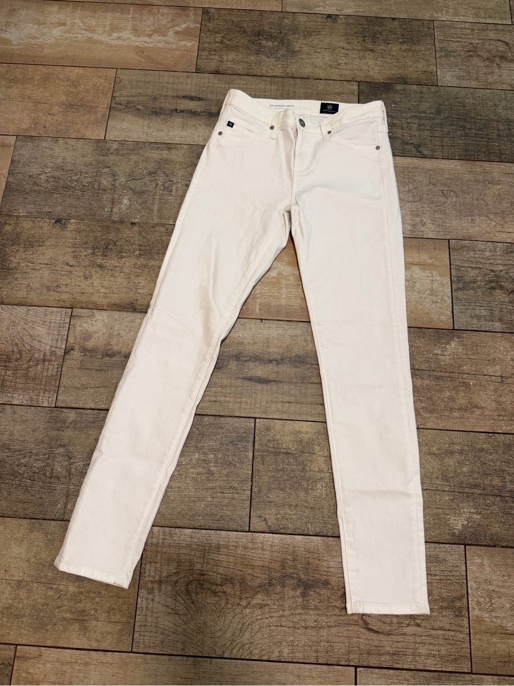 Ag Adriano Goldschmied White Classy Nautical Skinny Jeans New NWT Preppy